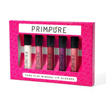 Load image into Gallery viewer, Prim and Pure - Pure Play Vegan Lip Glosses - 5 pack Boxed Set