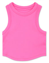 Load image into Gallery viewer, BRIGHT PINK CROPPED RACER BACK TOP (SM/MED)