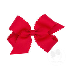 Load image into Gallery viewer, Wee Ones- Medium Grosgrain Hair Bow with Scalloped Edge