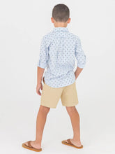 Load image into Gallery viewer, RuggedButts- Long Sleeve Button Down Shirt- Anchors Ahoy Stripe  (2T-5)