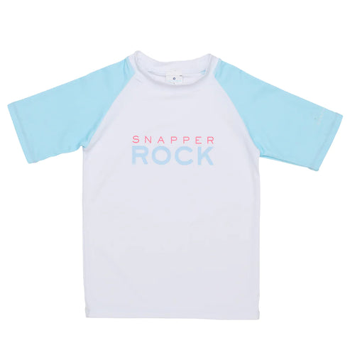 Snapper Rock- S/S Rash Top (Light Blue, 2-16)