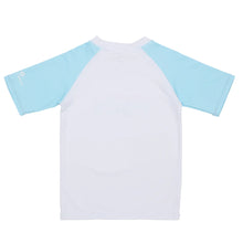 Load image into Gallery viewer, Snapper Rock- S/S Sustainable Rash Top(Light Blue, 7-16)