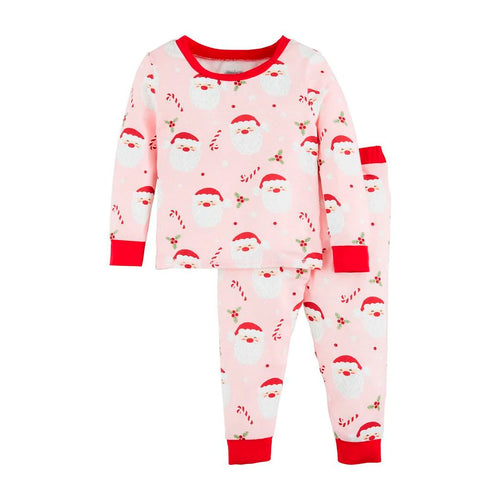 Mud Pie- Pink Santa Glow Pajamas (0-24m)