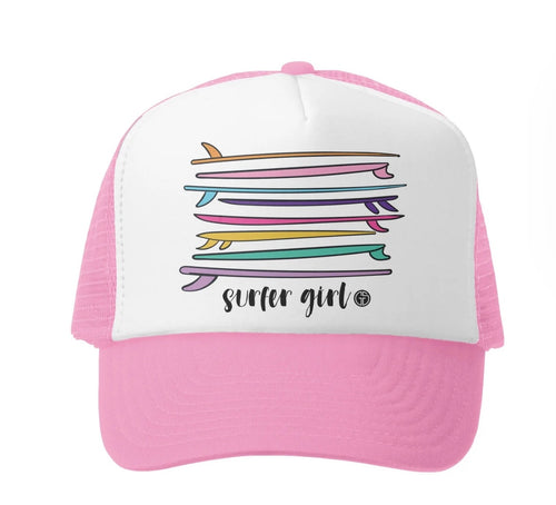 Grom squad pink surfer girl hat