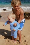 Load image into Gallery viewer, Feather 4 Arrow- Cali Rashguard Surf Suit: MARINA BLUE (3m-3t)