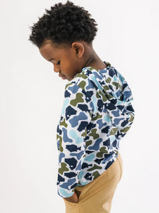 RuggedButts- Fish Camo Catch Performance Hooded Shirt (2T-6)