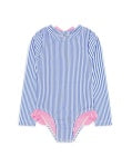 Load image into Gallery viewer, Feather 4 Arrow- Coastal Cutie Surf Suit: Marina Blue (3m-6)