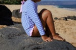 Load image into Gallery viewer, Feather 4 Arrow- Coastal Cutie Surf Suit: Marina Blue (3m-6)
