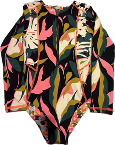 Maaji- Reversible One Piece L/S Swimsuit (Lush Leaves Floral Duo Miku, 6-14)