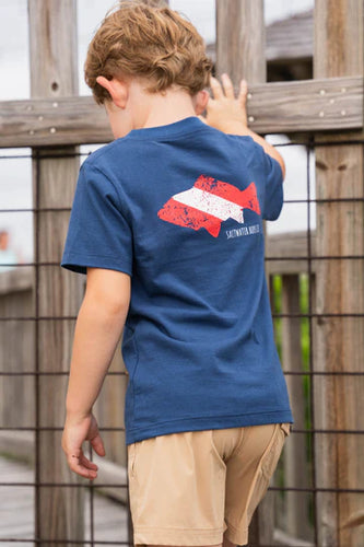 Saltwater Boys- Graphic Tee Dive Flag (Navy, 2-12)