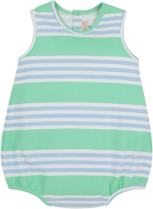 Beaufort Bonnet- Patton Play Bubble (Grace Bay Green Saddle Ridge Stripe, 3m-36m)