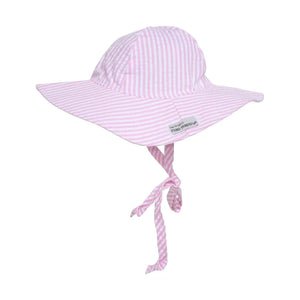 Flap Happy- Pink Stripe Sun Hat UPF50