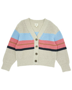 Feather 4 Arrow- Indie Cardigan (Oatmeal, 2T-6)