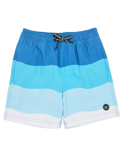 Feather 4 Arrow- Wave Stripe Volley Trunk (Seaside Blue, 6m-24m)