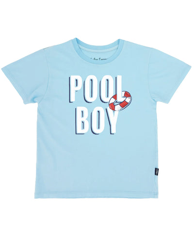 Feather 4 Arrow- Pool Boy Vintage Tee (Crystal Blue, 2Y-11Y)