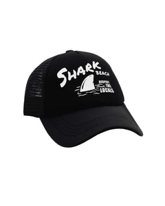 Feather 4 Arrow- Shark Beach Trucker Hat (Black)