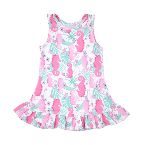 Flap Happy- Jillian Dress (Magic Seahorse, 2-8y)