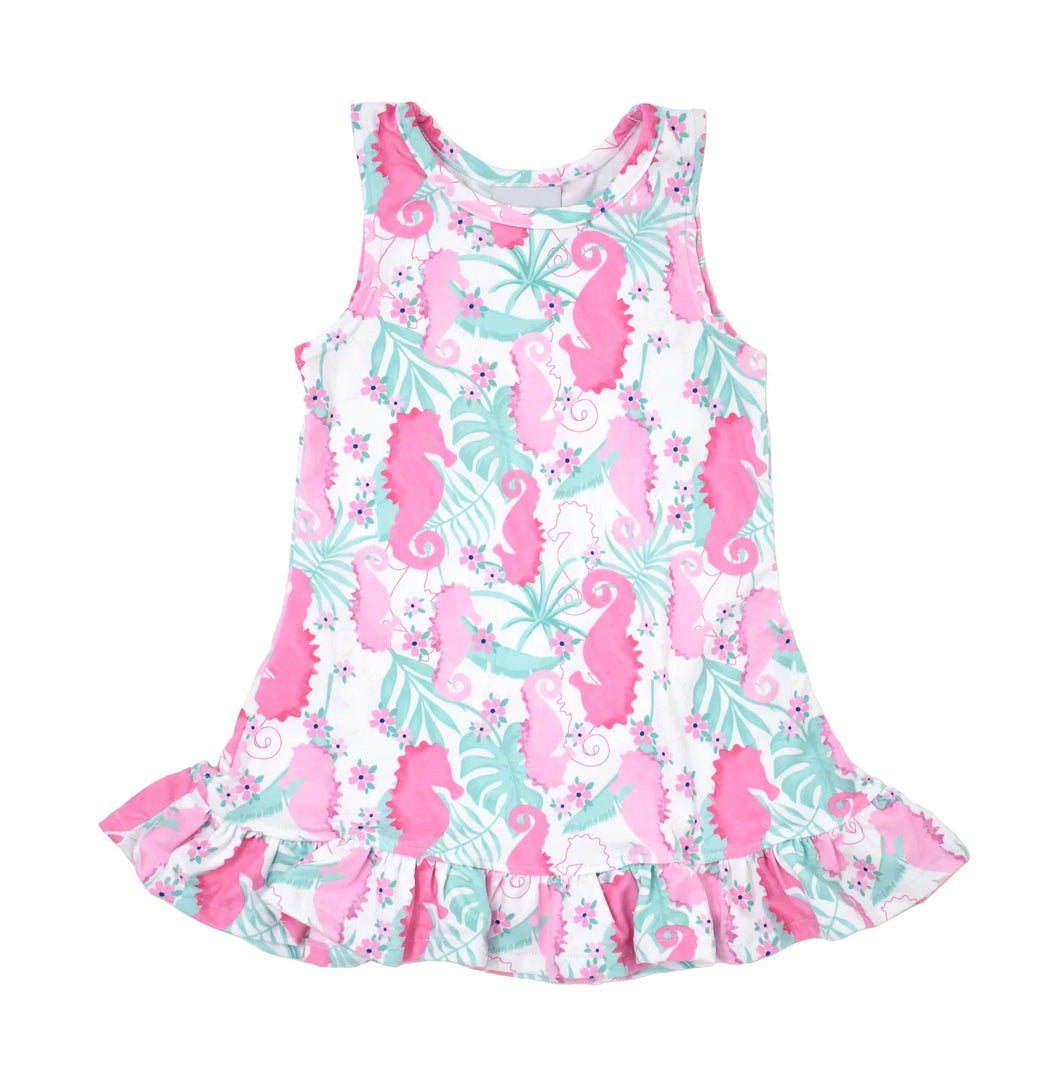 Flap Happy- Jillian Dress (Magic Seahorse, 12m-24m)