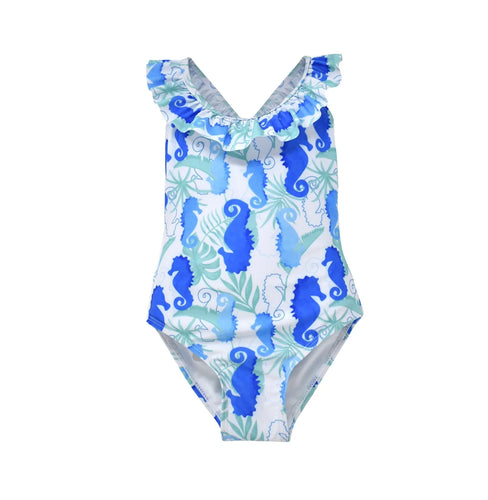 Flap Happy- Crossback Swimsuit (Seahorse Reef, 12m-24m)