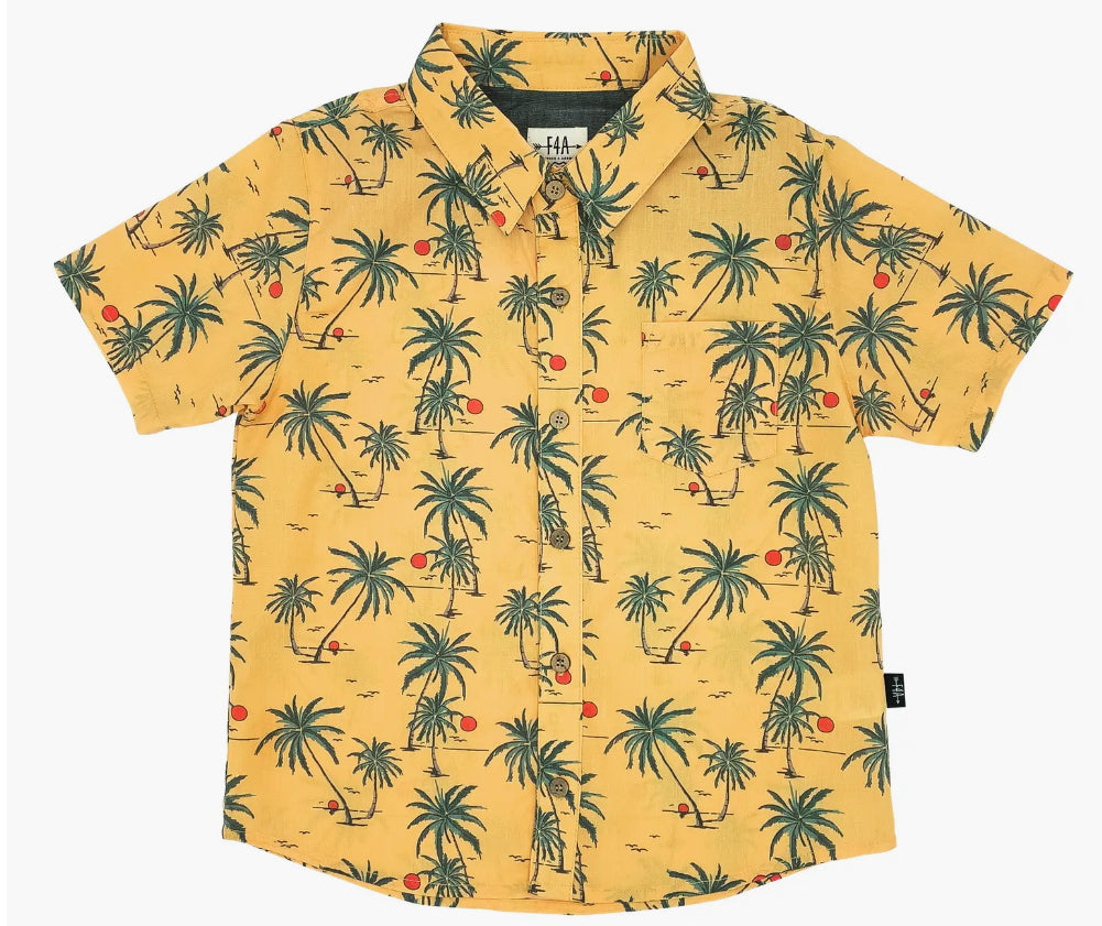 Feather 4 Arrow - Sunset Tropics Button Down Buff Yellow (2-14)