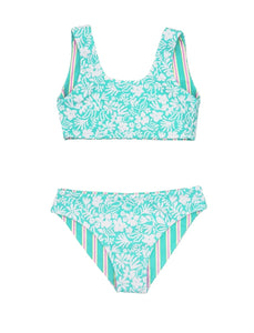 Feather 4 Arrow- Island Hopper Reversible Bikini (Poolside Blue, 2-16)