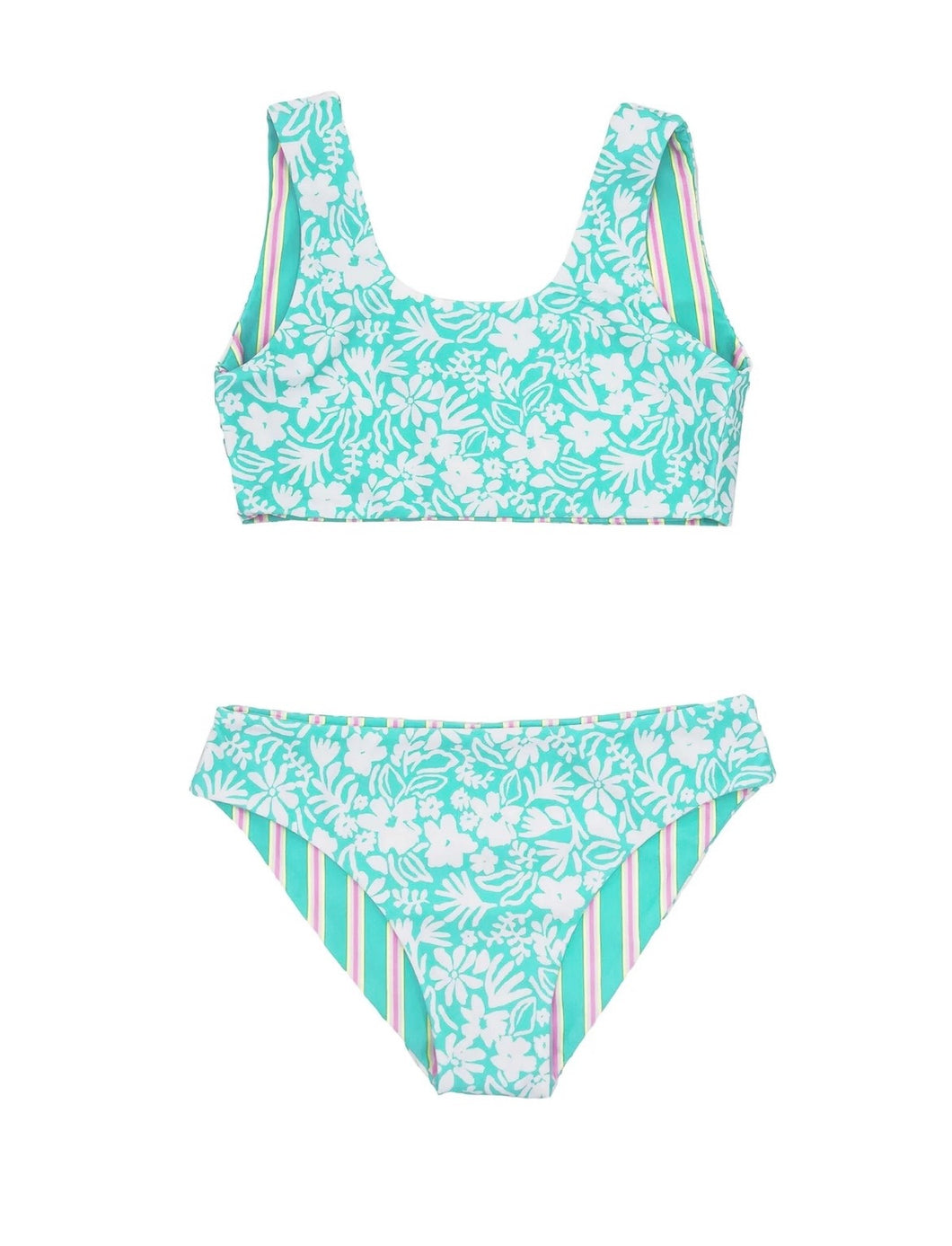 Feather 4 Arrow- Island Hopper Reversible Bikini (Poolside Blue, 2-16)