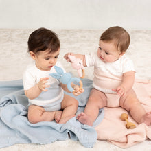 Load image into Gallery viewer, Feltman Bros - Baby Girls Pointelle Contrast Knit Romper - Ivory / Blush