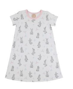 Beaufort Bonnet- Polly Play Dress SS (Broad St. Bunnies Pink/Palm Beach Pink, 2-6)