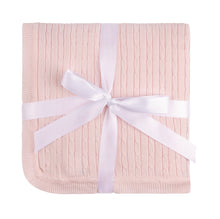 Load image into Gallery viewer, Feltman Bros - Cable Knit Blanket - Pink