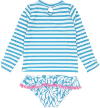 Load image into Gallery viewer, Feather 4 Arrow- Sandy Toes Two-Piece - Blue Grotto (6m-24m)