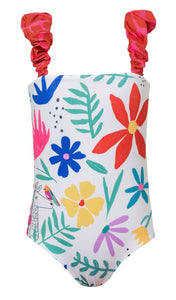 Pepita & Me- One Piece Swimsuit (Floral, 6-12y)