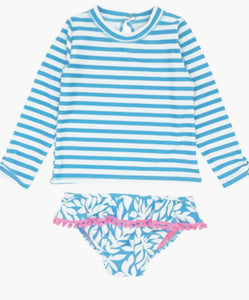 Feather 4 Arrow- Sandy Toes Two-Piece - Blue Grotto (6m-24m)