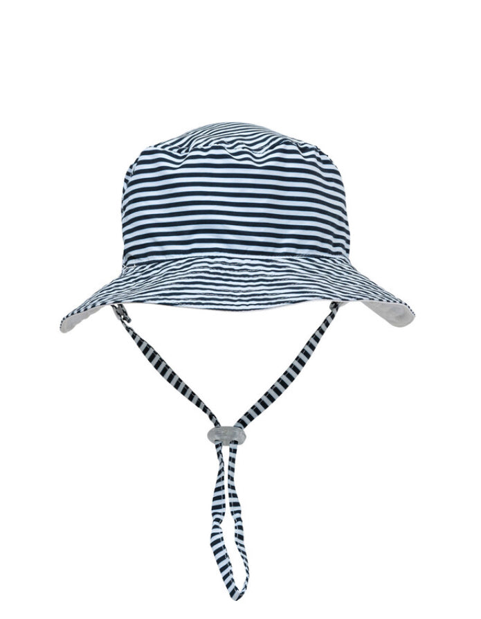 Snapper rock Navy with White Stripes Bucket Hat