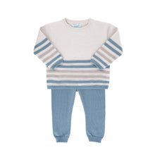 Load image into Gallery viewer, Feltman Bros - Baby &amp; Toddler Boys Raised Stripe Knit Set - Ecru
