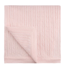 Load image into Gallery viewer, Feltman Bros - Cable Knit Blanket - Pink