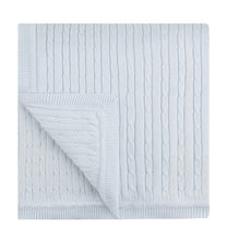 Load image into Gallery viewer, Feltman Bros - Cable Knit Blanket - Powder Blue