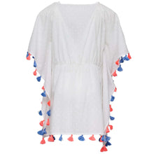 Load image into Gallery viewer, Snapper Rock- White Sherbet Tassel Cover-Up