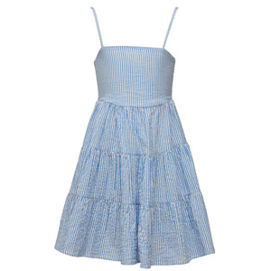 Snapper Rock- Cornflower Stripe Dress (Blue/Stripe, 6-14)