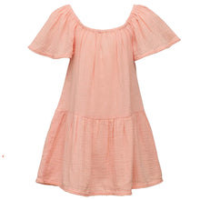 Load image into Gallery viewer, Snapper Rock- Peach Flutter Sleeve Dress (Peach, 2-6)