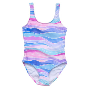 Snapper Rock-Tie Back Swimsuit (Water Hues, 2-16)