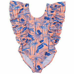Snapper Rock- Vacay Wide Frill Swimsuit (Tropicana, 2-6)