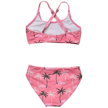 Load image into Gallery viewer, Snapper Rock- Palm Paradise Sustainable Swim Suit (Pink 8-14)