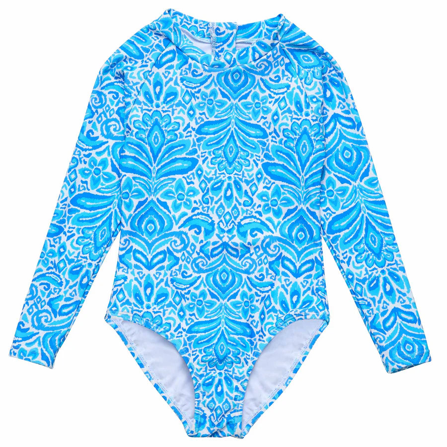 Snapper Rock-LS Surf Suit (Santorini Blue, 2-16)