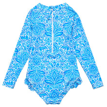 Load image into Gallery viewer, Snapper Rock-LS Surf Suit (Santonori Blue, Newborn-12m)