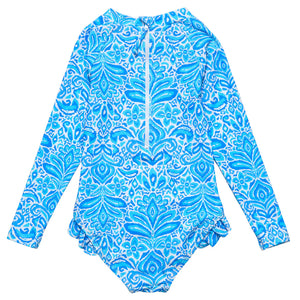 Snapper Rock-LS Surf Suit (Santonori Blue, Newborn-12m)