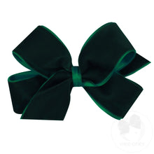 Load image into Gallery viewer, Wee Ones- Medium Classic Velvet Bow with Satin Lining