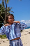 Load image into Gallery viewer, Feather 4 Arrow-Vacay Days Hoody: Marina Blue (2-13Y)