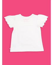 Load image into Gallery viewer, RuffleButts- Girls White Scallop Tee