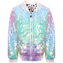 Load image into Gallery viewer, Lola and the Boys-Icy Ombré Sequin Jacket (2-10)