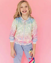Load image into Gallery viewer, Lola and the Boys-Icy Ombré Sequin Jacket (2-10)